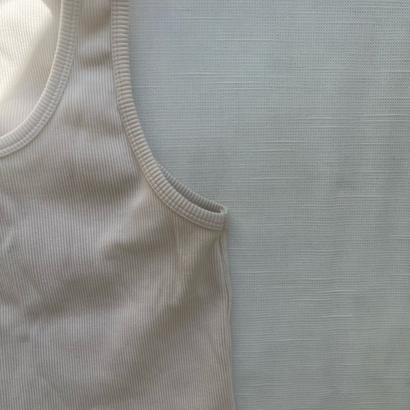 Cream Ribbed Tank Top - Picture 3 of 3